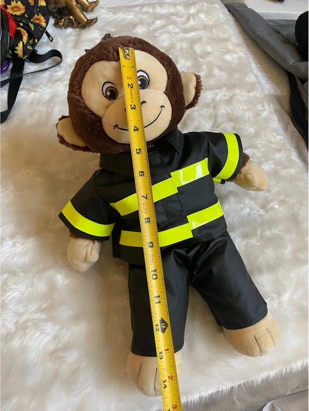 Build a Bear Plush Monkey Firefighter Outfit with Reflective